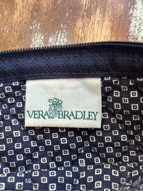 Vintage Vera Bradley Navy and White  Print Crossbody Purse.  EUC